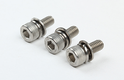 不銹鋼 內(nèi)六角圓柱頭（滾花）帶平、彈墊組合螺釘 DIN912三組合
